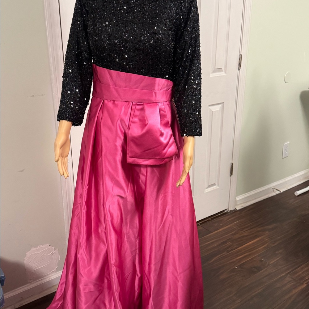 Black and pink Sequin dress.